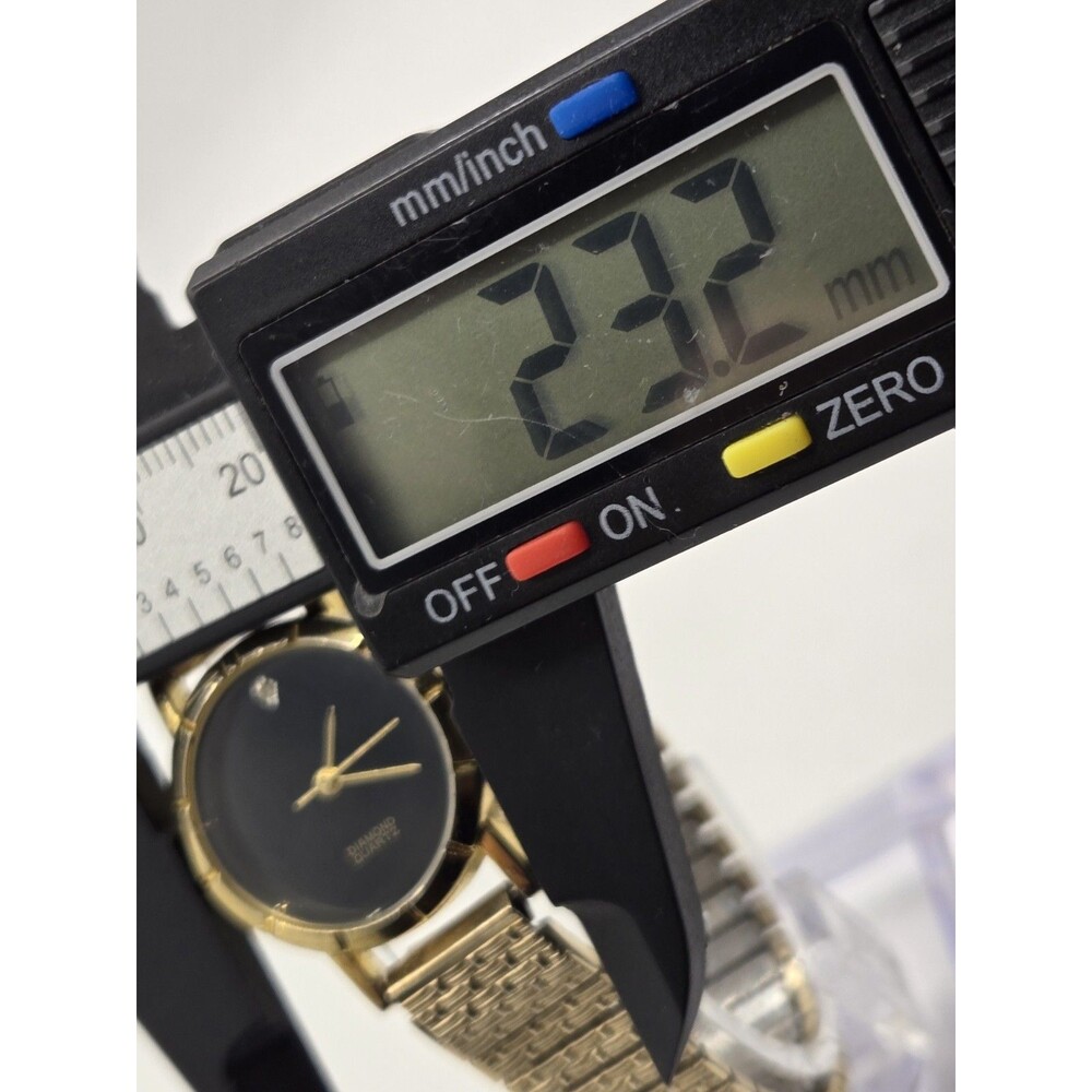 Designer Watch Classic Genuine Diamond Quartz Gold Tone Woman’s New Battery - Picture 6 of 9